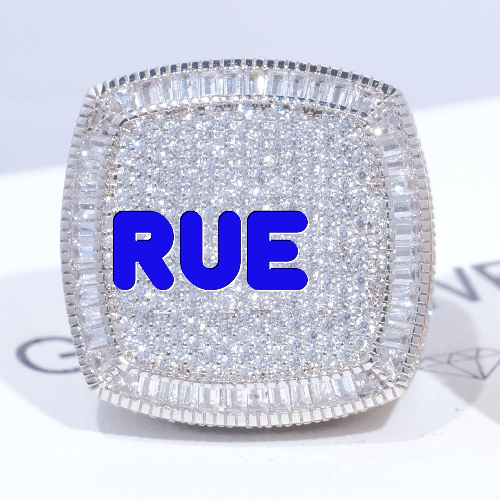 CUSTOM LETTER 3D ICED RING