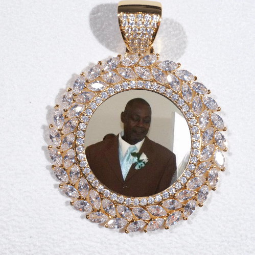 Large 3D Wheat Ear Custom Picture Pendant