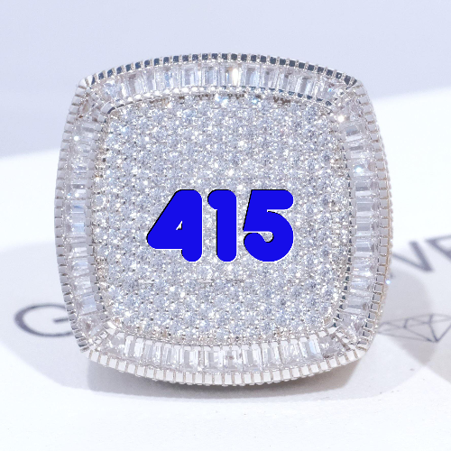 CUSTOM LETTER 3D ICED RING