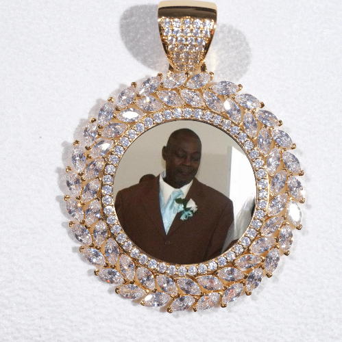 Large 3D Wheat Ear Custom Picture Pendant