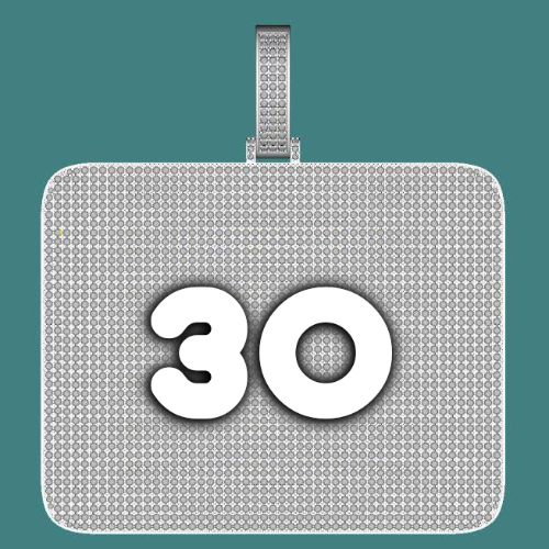CUSTOM LETTER NECKLACE 3D BIG SQUARE