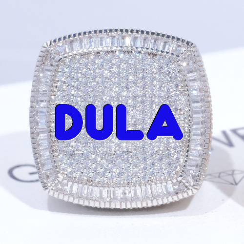 CUSTOM LETTER 3D ICED RING