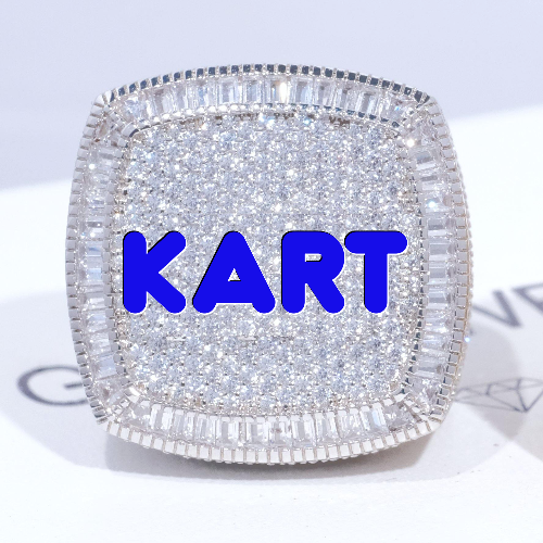 CUSTOM LETTER 3D ICED RING