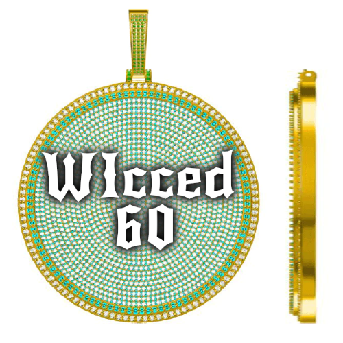 CUSTOM LETTER NECKLACE 3D BIG DISC