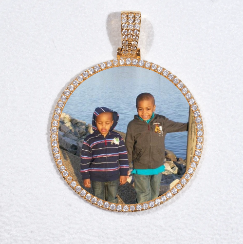 MEDIUM 3D CIRCLE CUSTOM PICTURE PENDANT