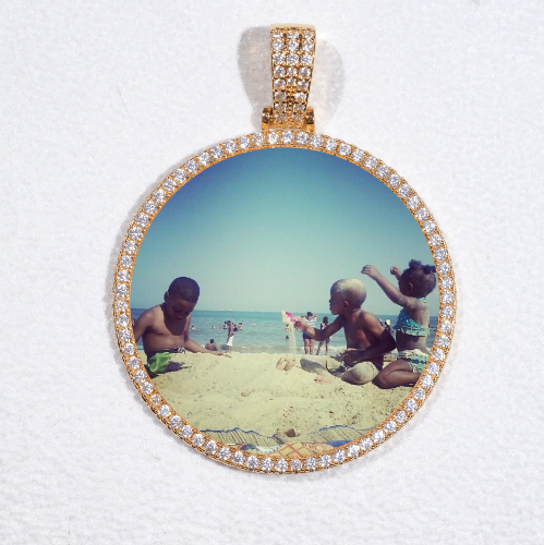 MEDIUM 3D CIRCLE CUSTOM PICTURE PENDANT