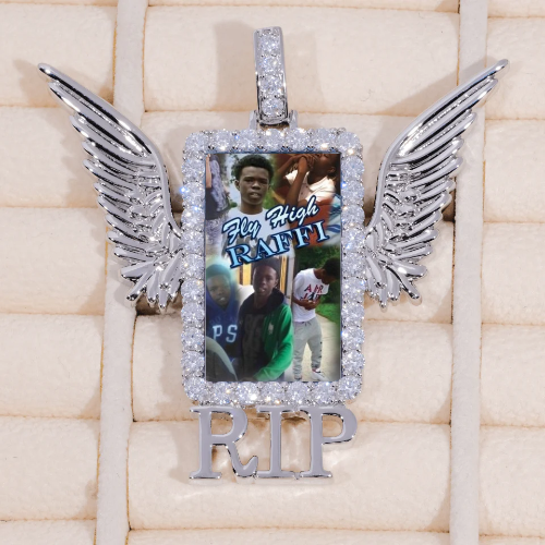 RIP WING 3D CUSTOM PICTURE PENDANT