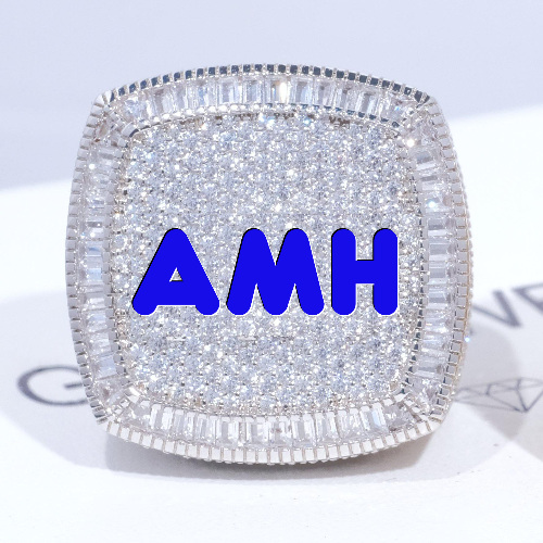 CUSTOM LETTER 3D ICED RING
