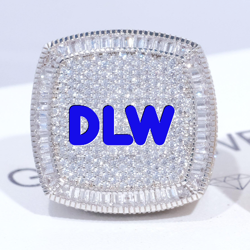 CUSTOM LETTER 3D ICED RING