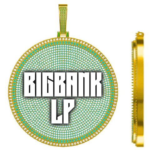 CUSTOM LETTER NECKLACE 3D BIG DISC