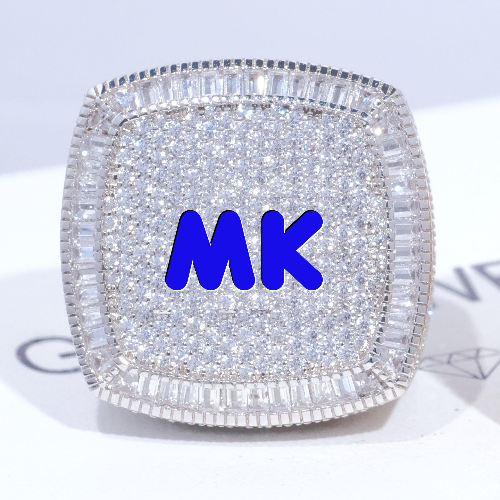 CUSTOM LETTER 3D ICED RING