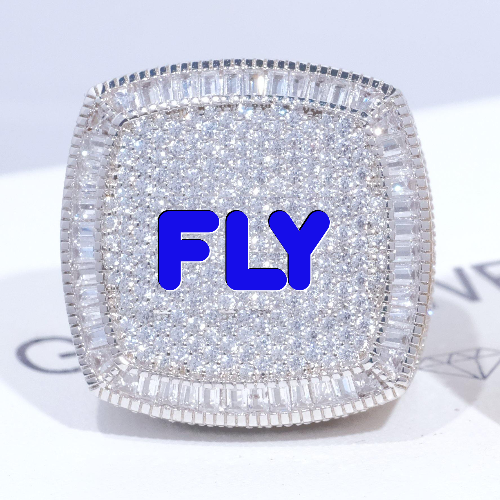 CUSTOM LETTER 3D ICED RING