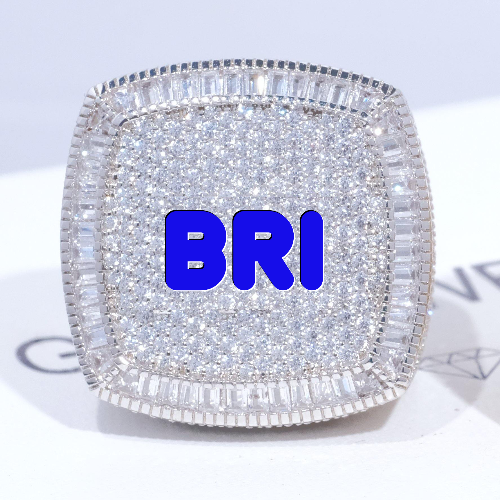 CUSTOM LETTER 3D ICED RING