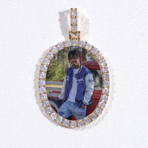 3D Oval Custom Picture Pendant