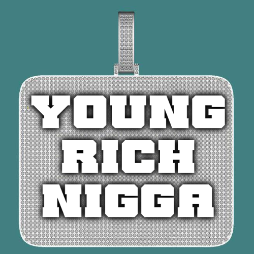 CUSTOM LETTER NECKLACE 3D BIG SQUARE