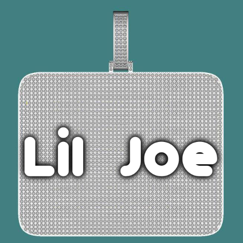 CUSTOM LETTER NECKLACE 3D BIG SQUARE