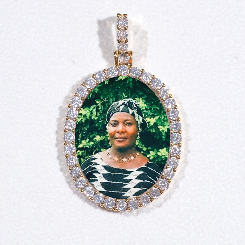 3D Oval Custom Picture Pendant