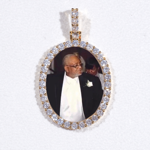 3D Oval Custom Picture Pendant