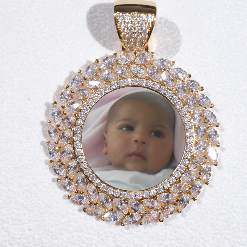 Large 3D Wheat Ear Custom Picture Pendant