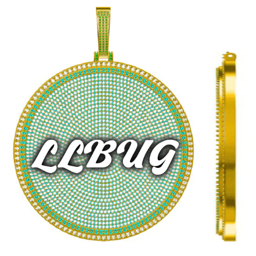 CUSTOM LETTER NECKLACE 3D BIG DISC