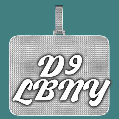 CUSTOM LETTER NECKLACE 3D BIG SQUARE