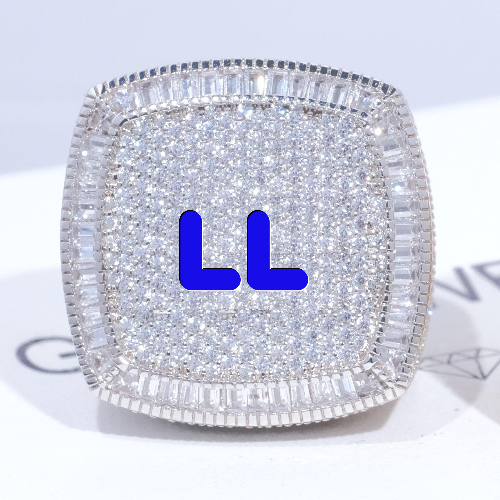 CUSTOM LETTER 3D ICED RING