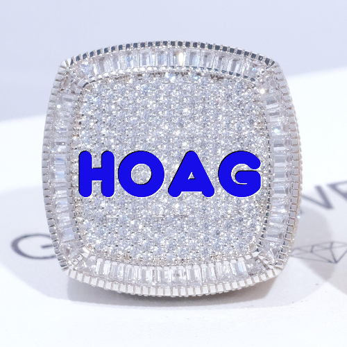 CUSTOM LETTER 3D ICED RING