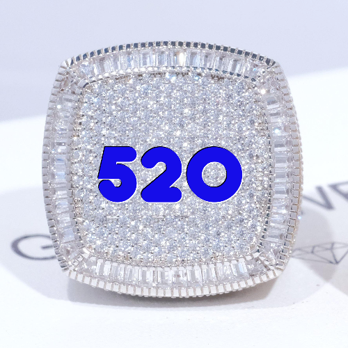 CUSTOM LETTER 3D ICED RING