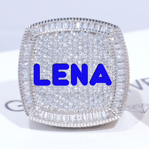 CUSTOM LETTER 3D ICED RING