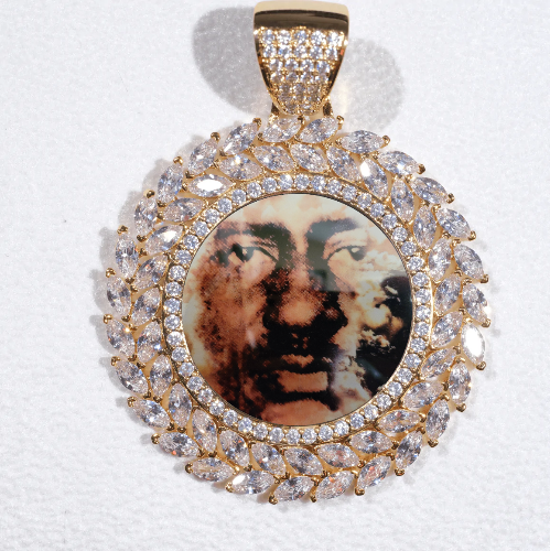 Large 3D Wheat Ear Custom Picture Pendant