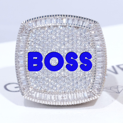 CUSTOM LETTER 3D ICED RING