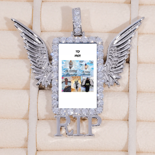 RIP WING 3D CUSTOM PICTURE PENDANT