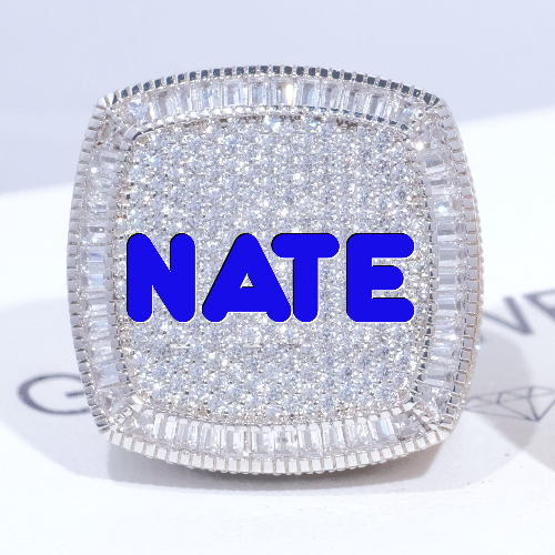 CUSTOM LETTER 3D ICED RING
