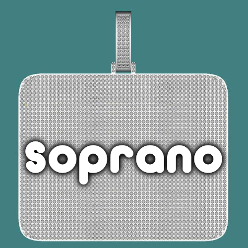 CUSTOM LETTER NECKLACE 3D BIG SQUARE