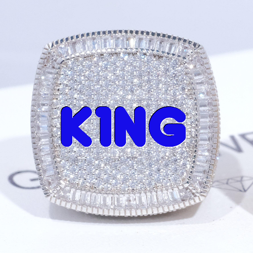 CUSTOM LETTER 3D ICED RING