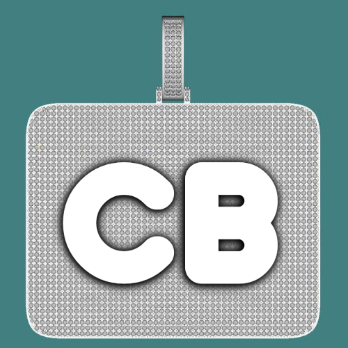 CUSTOM LETTER NECKLACE 3D BIG SQUARE