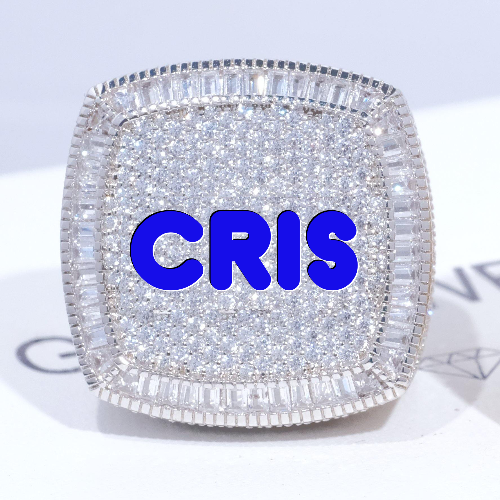 CUSTOM LETTER 3D ICED RING