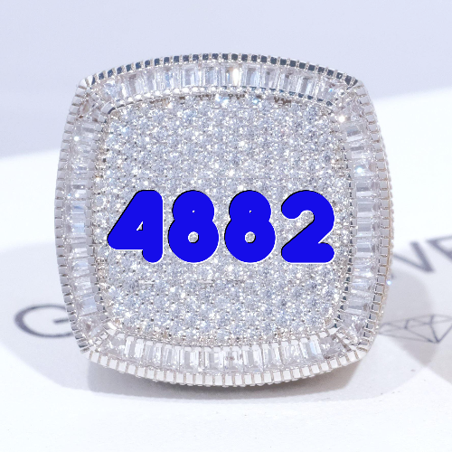 CUSTOM LETTER 3D ICED RING