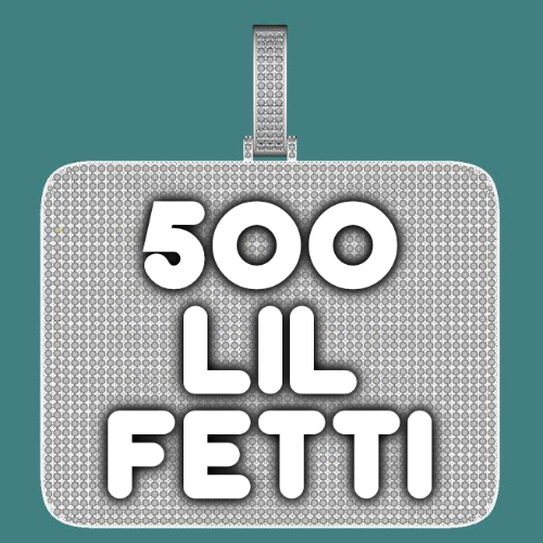 CUSTOM LETTER NECKLACE 3D BIG SQUARE