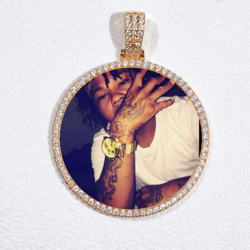 MEDIUM 3D CIRCLE CUSTOM PICTURE PENDANT