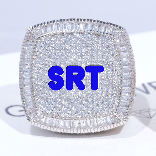 CUSTOM LETTER 3D ICED RING