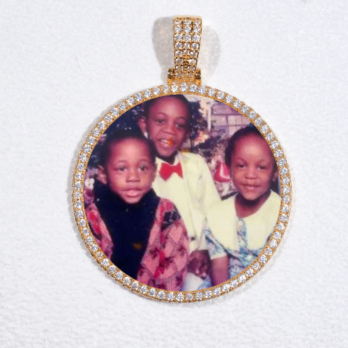 MEDIUM 3D CIRCLE CUSTOM PICTURE PENDANT