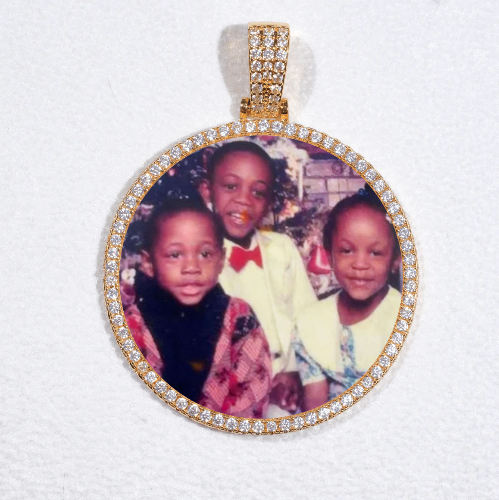 MEDIUM 3D CIRCLE CUSTOM PICTURE PENDANT