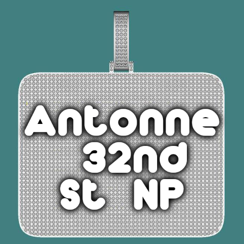 CUSTOM LETTER NECKLACE 3D BIG SQUARE