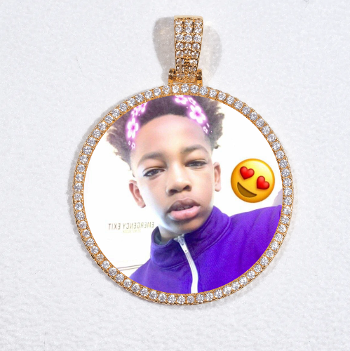 MEDIUM 3D CIRCLE CUSTOM PICTURE PENDANT