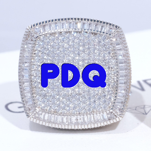 CUSTOM LETTER 3D ICED RING