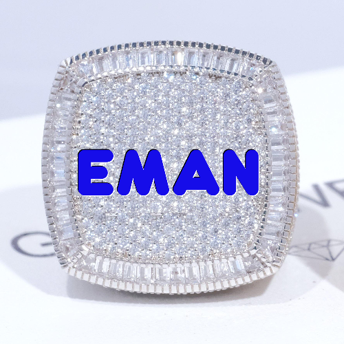 CUSTOM LETTER 3D ICED RING