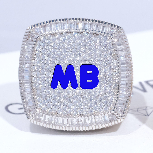CUSTOM LETTER 3D ICED RING