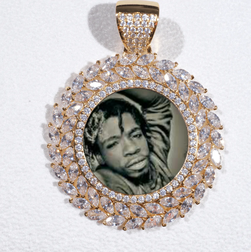 Large 3D Wheat Ear Custom Picture Pendant