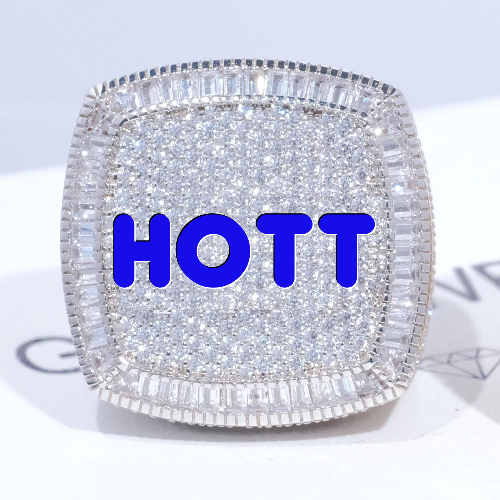 CUSTOM LETTER 3D ICED RING